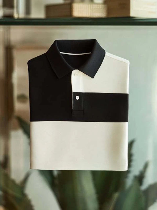 Men's Classic Business    Logo Short Sleeve Polo Shirt