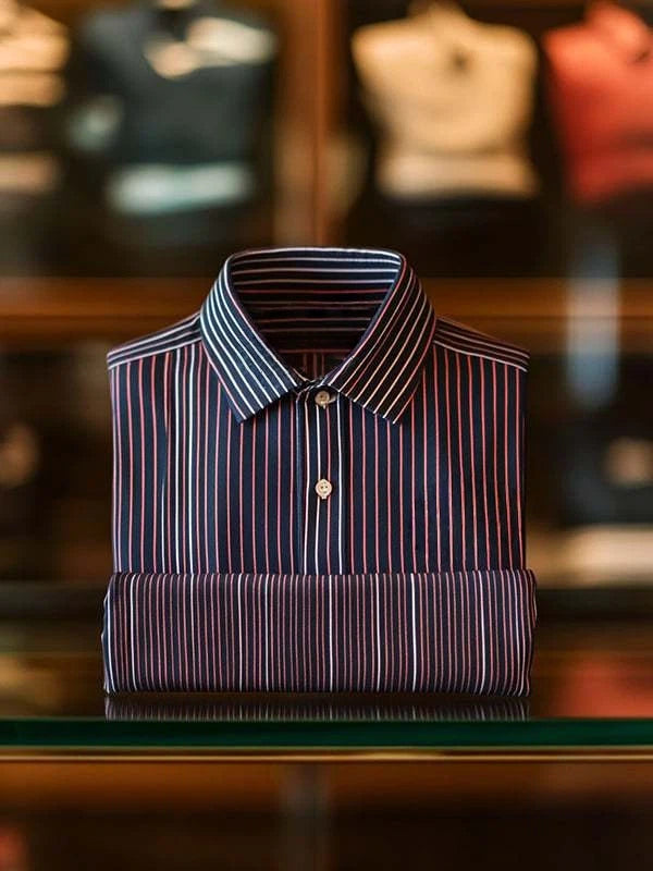 Men's Classic Business Logo Button Short Sleeve Polo Shirt