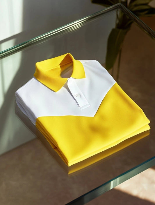 Men's Business Casual Button Old Money Short Sleeve Polo Shirt