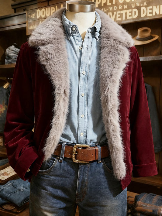 Men's Christmas Plush Coat