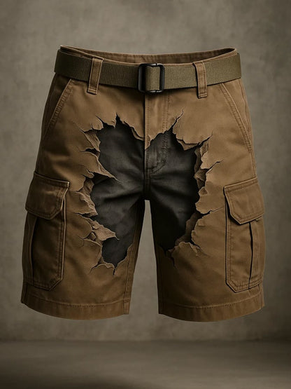 Men's Retro Outdoor Ripstop Multi-Purpose Cargo Shorts