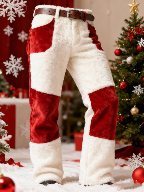 Men's Christmas Plush Trousers