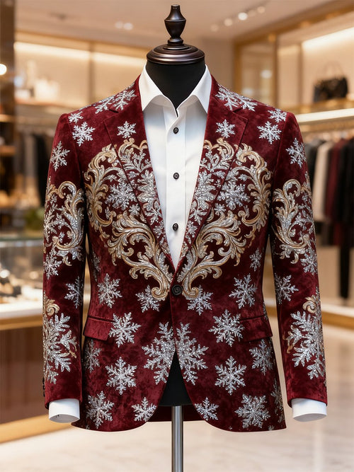 Men's Business Casual Christmas Suit Outerwear