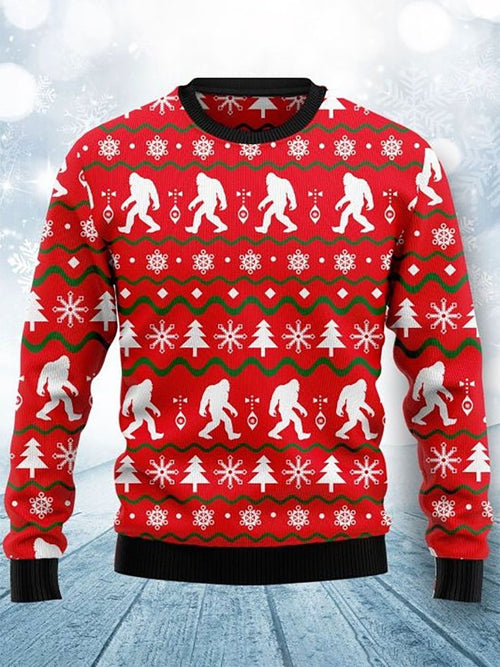 Men's Retro Casual Christmas Funny Art Ugly Sweater