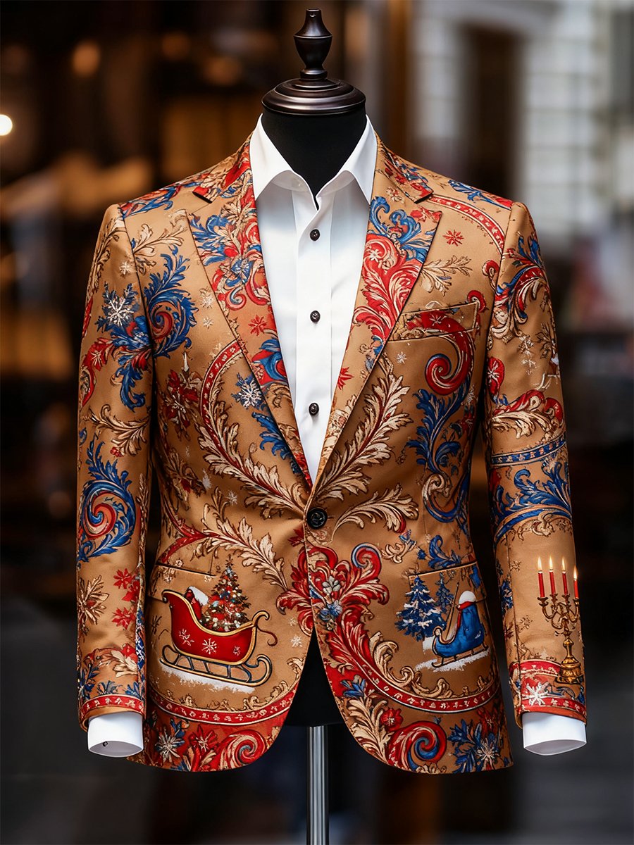 Men's Business Casual Christmas Suit Outerwear