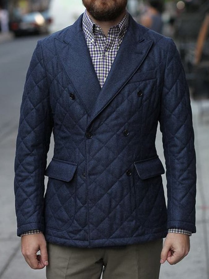 Men's Retro Pleated Cotton Casual Coat