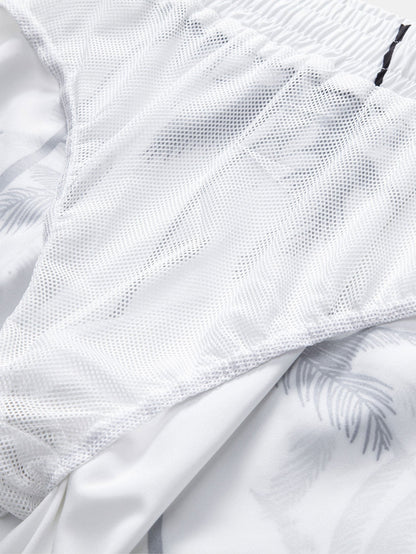 Palm Tree Print Swim Shorts