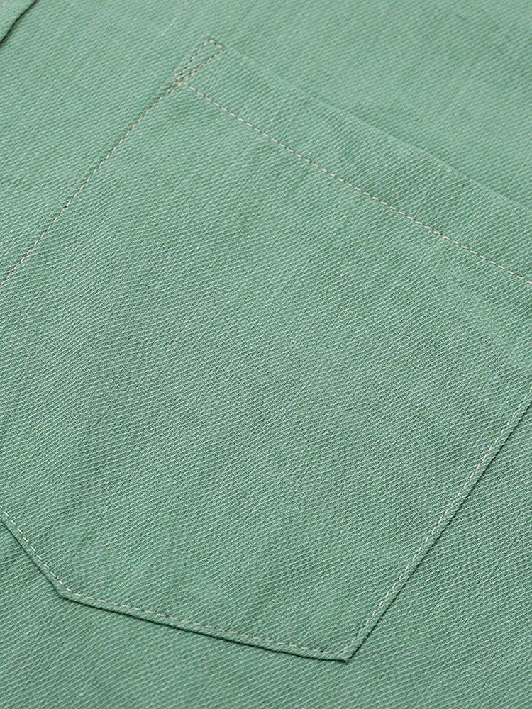 Men Cotton Button Up Shirt