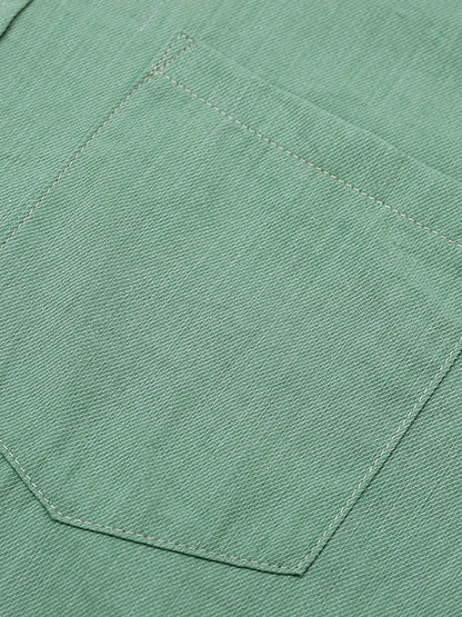 Men Cotton Button Up Shirt