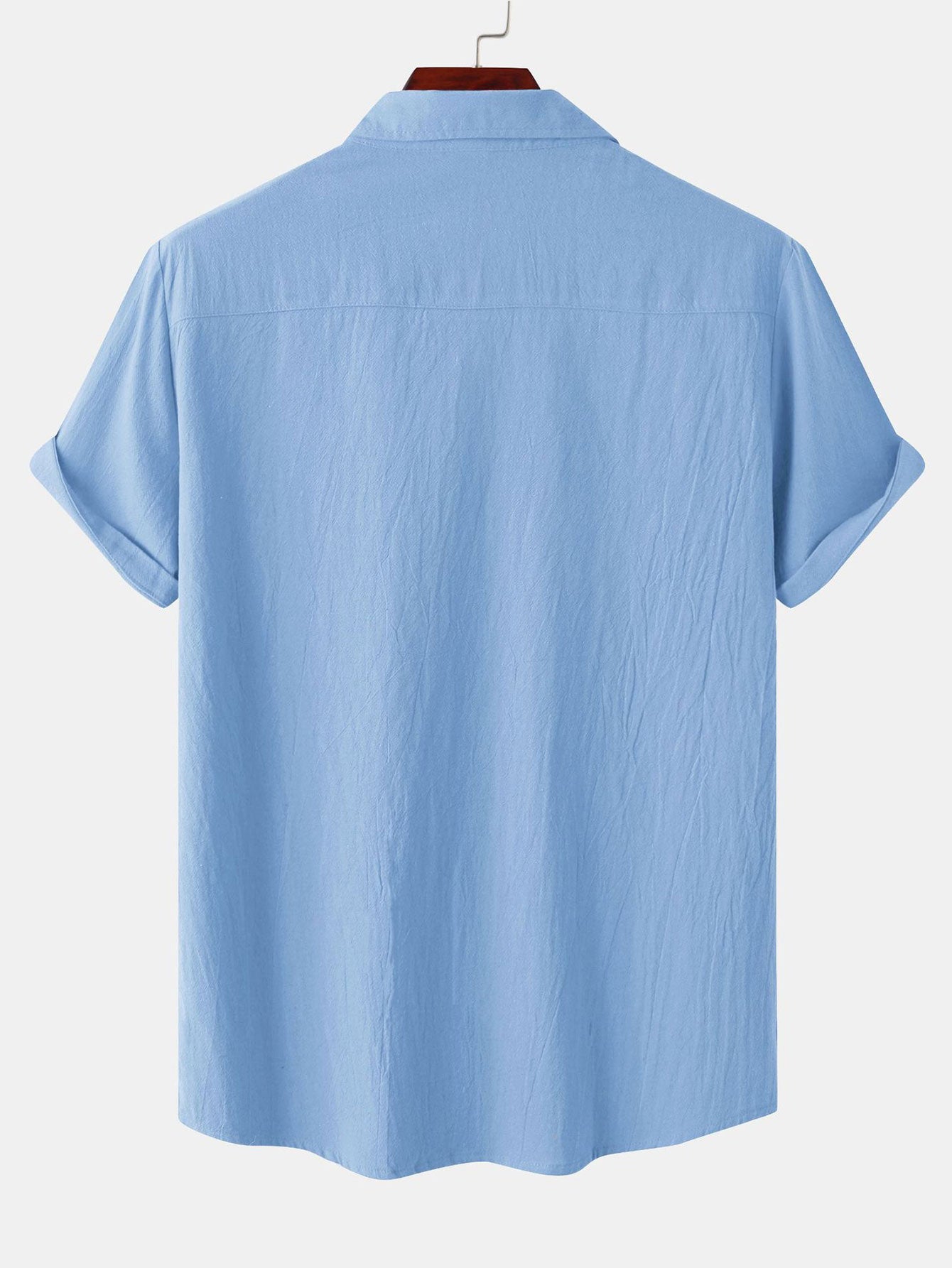 Man Button Up Shirt With Patch Pockets