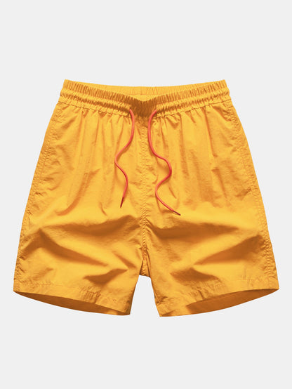 Man Mid Length Drawstring Swim Shorts