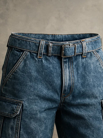 Men's Retro Outdoor Ripstop Multi-Purpose Cargo Shorts
