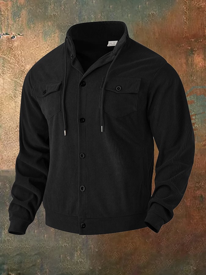 Men's Vintage Corduroy Color Block Comfort Jacket