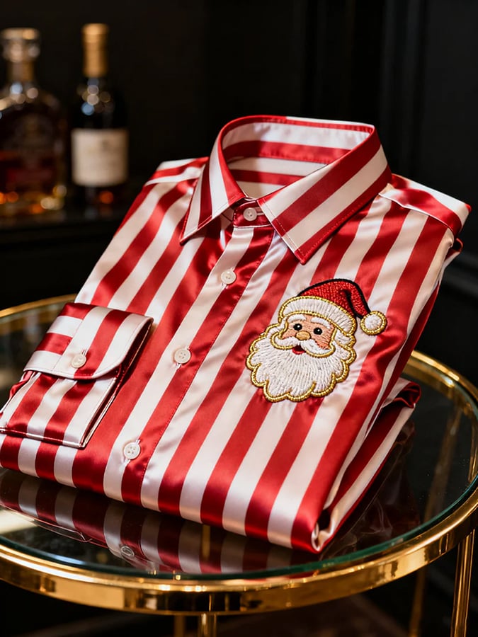 Men's Christmas-Themed Printed Shirts