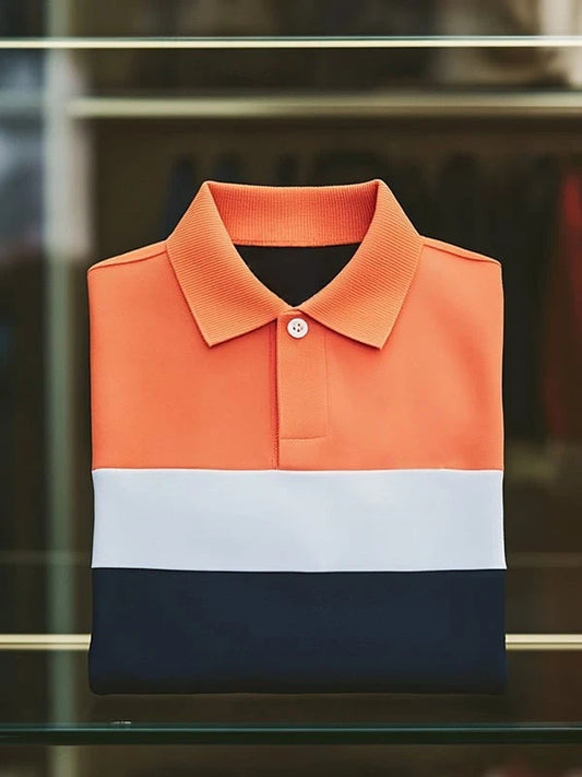 Men's Classic Business    Logo Short Sleeve Polo Shirt