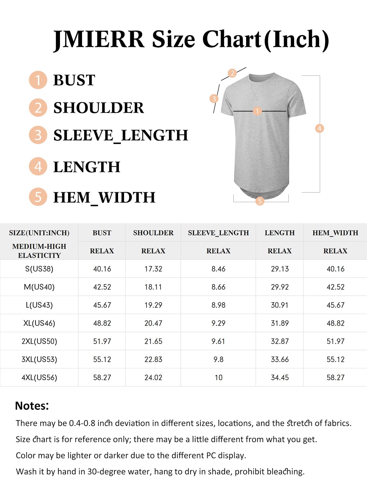JMIERR Mens 3 Pack Cotton Hipster Hip Hop Longline Crewneck T-Shirt