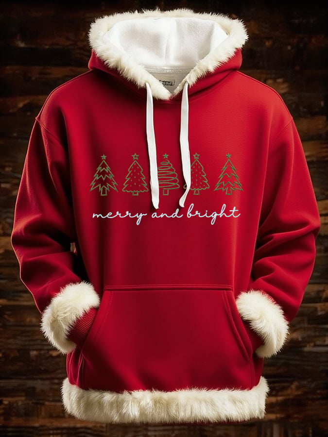 Men's Christmas Print Hooded Sweatshirt