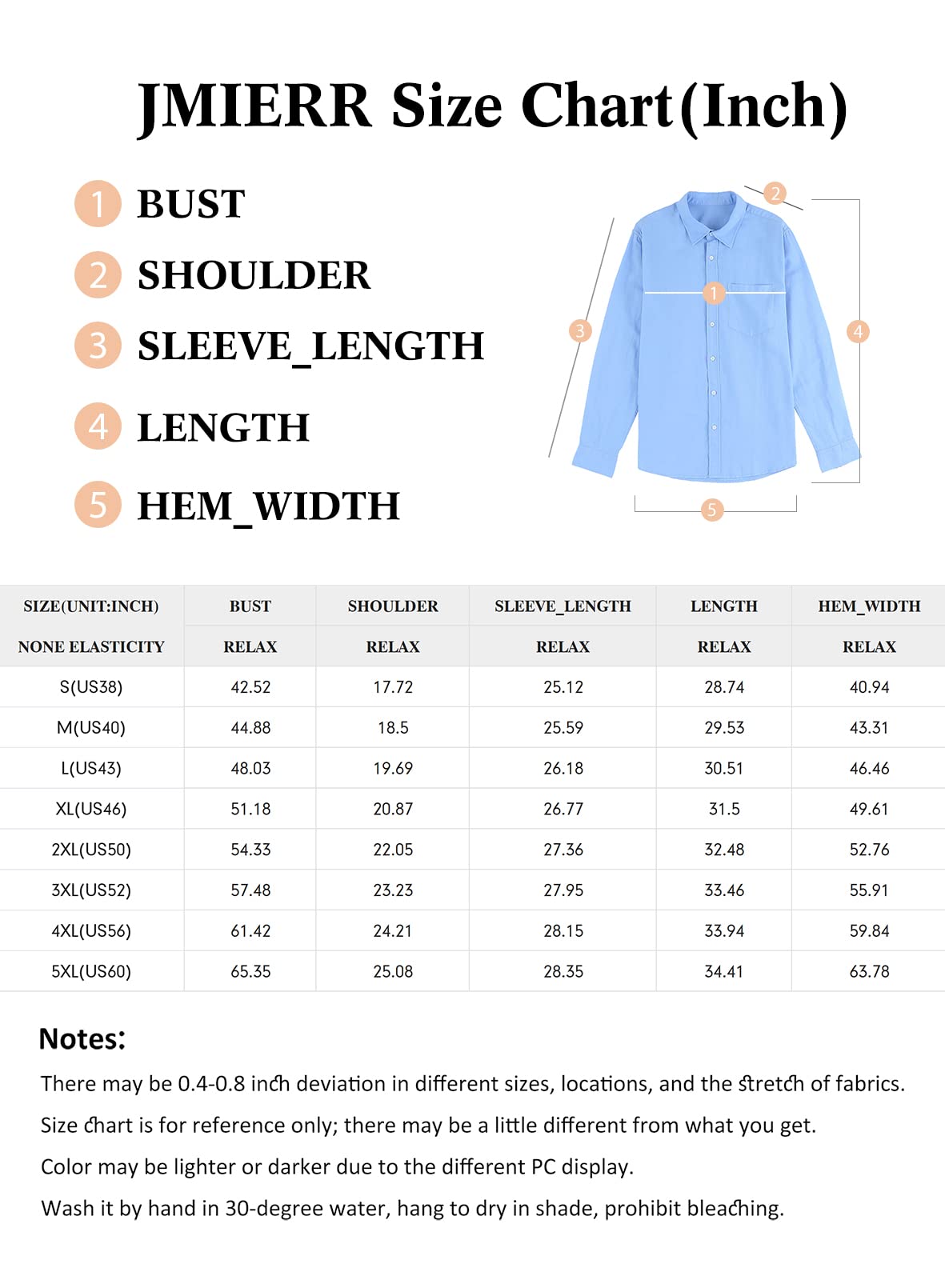 JMIERR Men's Cotton Linen Casual Stylish Button Down Shirt Long Sleeve Dress Shirts