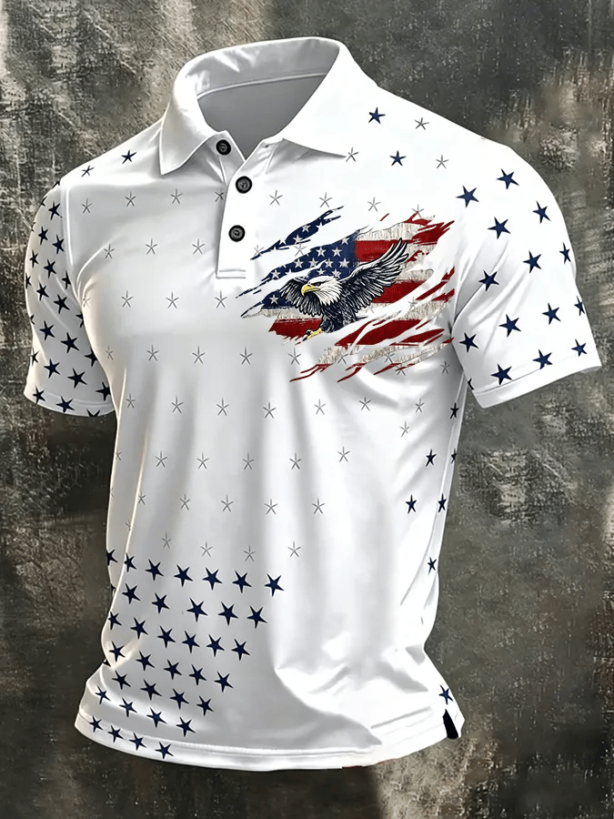 Men's USA 1776-2026 Printed Polo Shirt