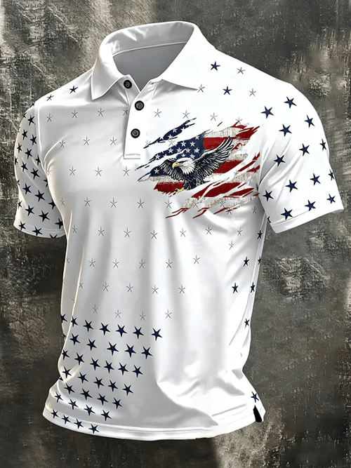 Men's USA 1776-2026 Printed Polo Shirt