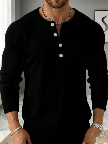 Men's Solid Color Sweater