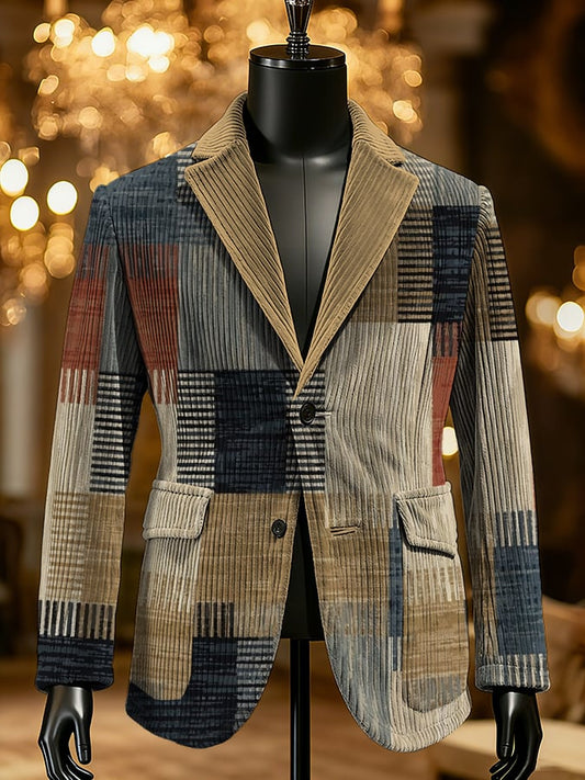 Men's Retro Single Breasted Gentleman's Business Casual Suit Jacket