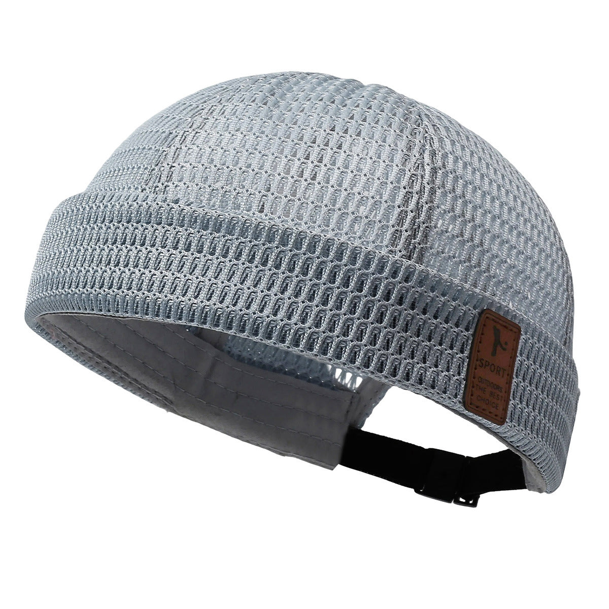 Men's Mesh Hollow Out Breathable Solid Color Outdoor Brimless Hat