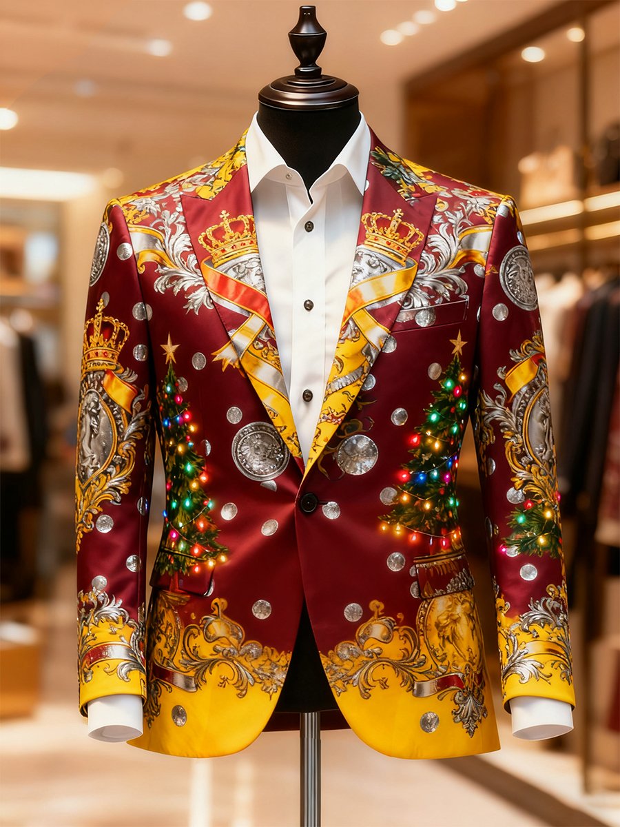 Men's Business Casual Christmas Suit Outerwear