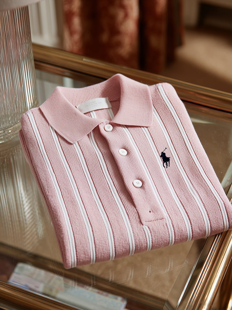 Men's Classic Business Casual Short Sleeve Cable Texture Polo Shirt