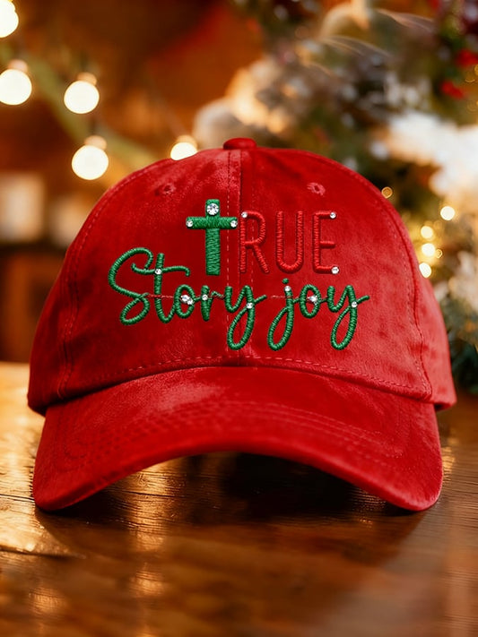 Unisex Vintage Christmas Art Design Embroidery Hat