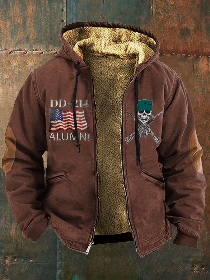 Men's Veteran DD-214 Printed Fleece Jacket