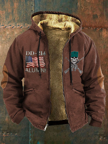 Men's Veteran DD-214 Printed Fleece Jacket