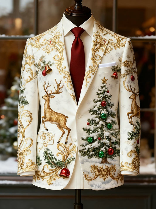 Men's Business Casual Christmas Suit Outerwear
