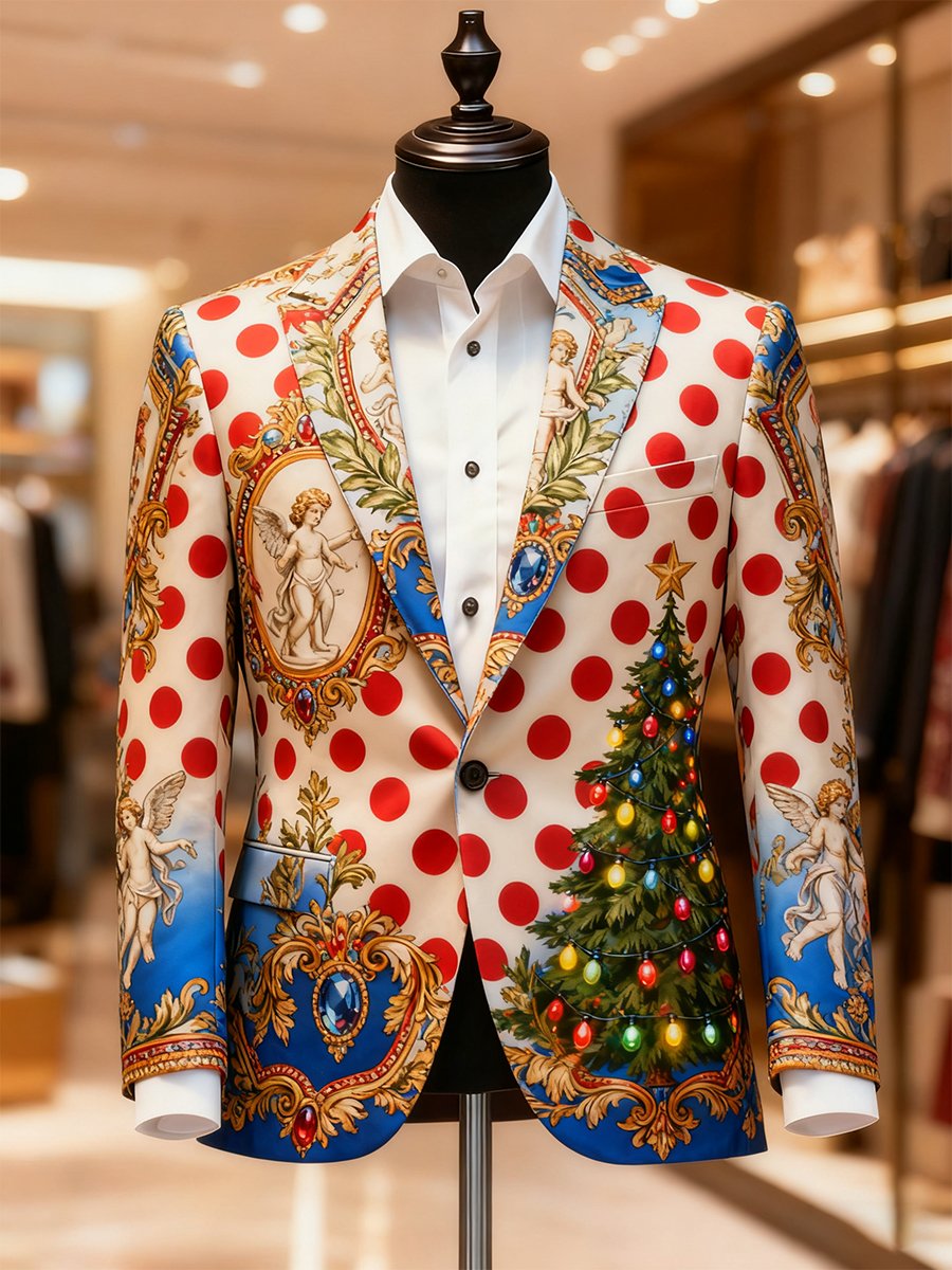 Men's Business Casual Christmas Suit Outerwear