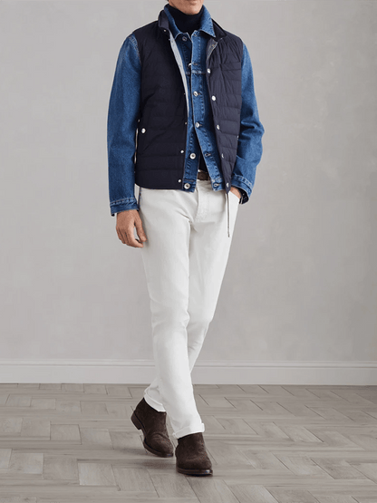 Men's Vintage Pleated Cotton Casual Cotton Vest