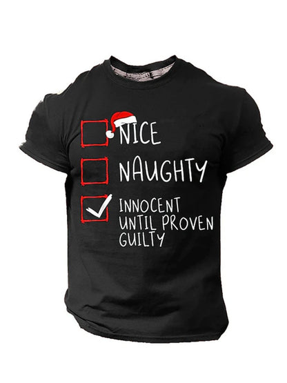Men's Casual Retro Christmas Print T-shirt