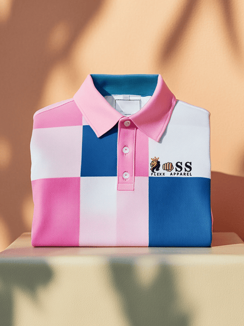 Men's Business Casual Printed Polo Shirt