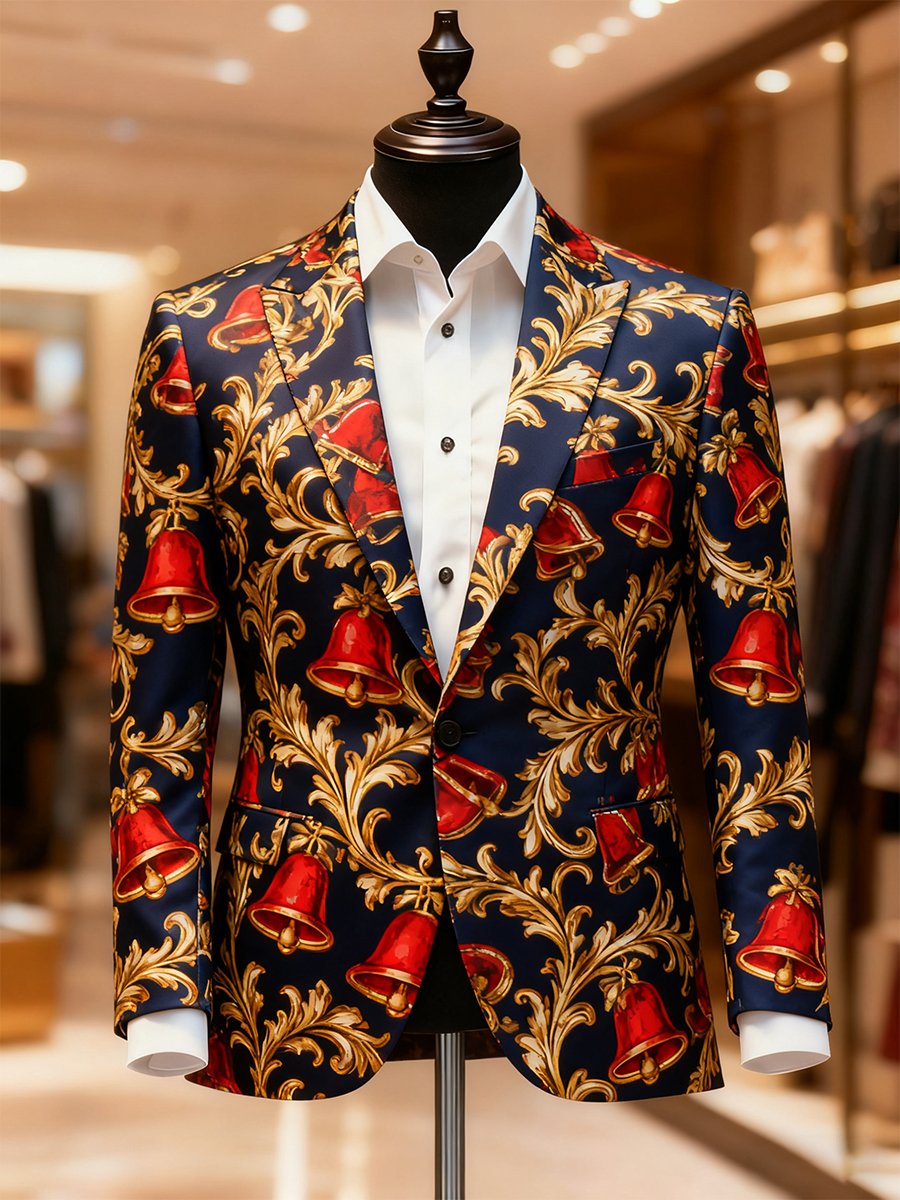 Men's Business Casual Christmas Suit Outerwear
