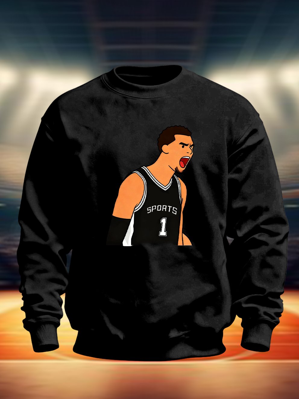 Men's Casual Fun Basketball Sweatshirt
