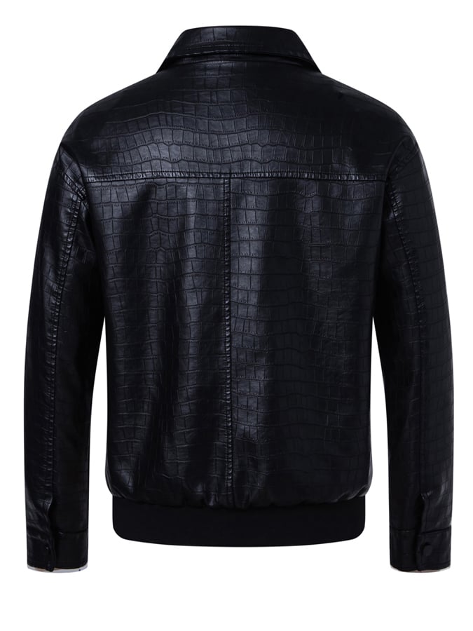 Men'S Lapel Loose Casual Motorcycle Leather Jacket