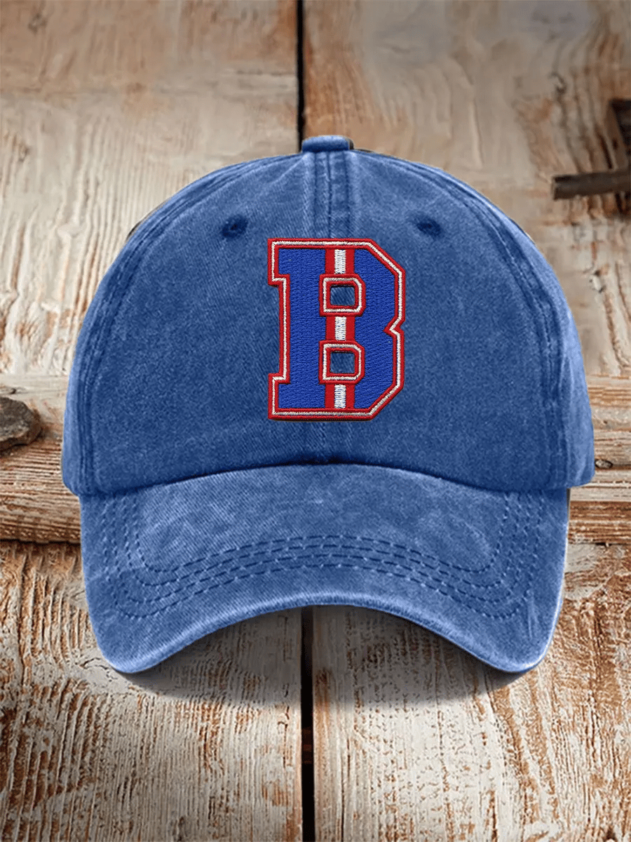 Retro Football Print Baseball Cap