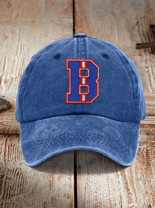 Retro Football Print Baseball Cap
