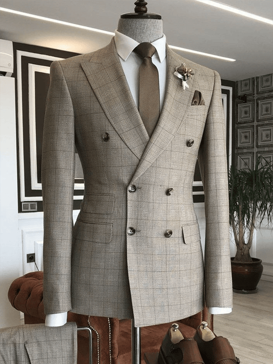Men's Luxury Business Plaid Blazers