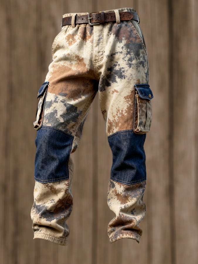 Men's Retro Outdoor Corduroy Multi-Function Pocket Work Pants
