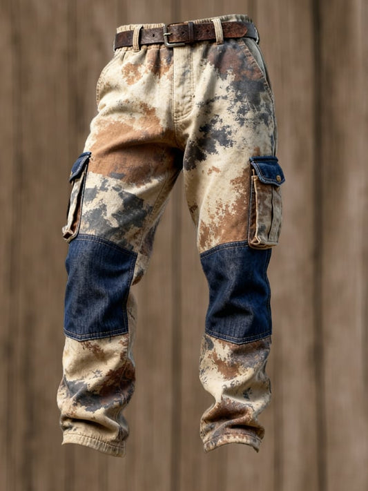 Men's Retro Outdoor Corduroy Multi-Function Pocket Work Pants