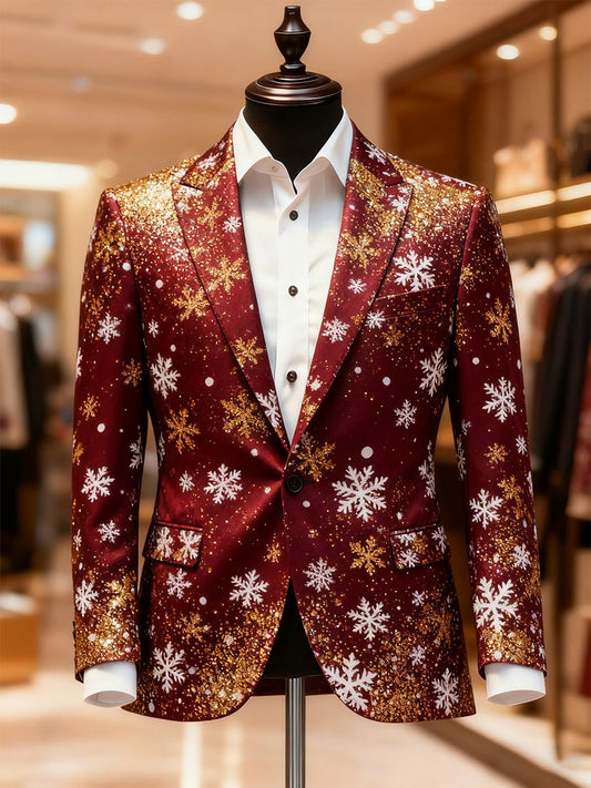 Men's Business Casual Christmas Suit Outerwear