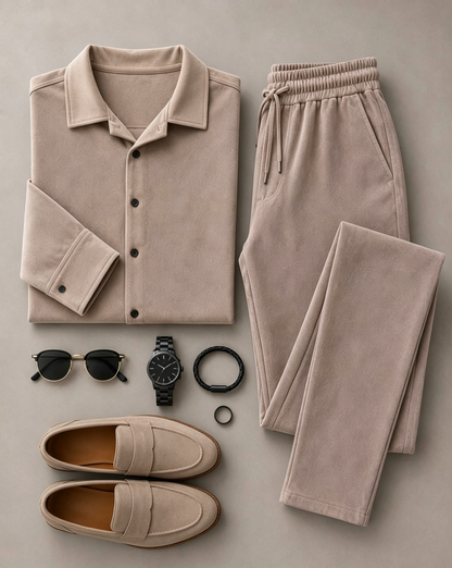 Men's Long-Sleeve Shirt and Pants Set