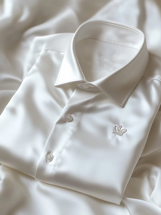 Men's Business Casual Embroidered Logo Lapel Short Sleeve Shirt