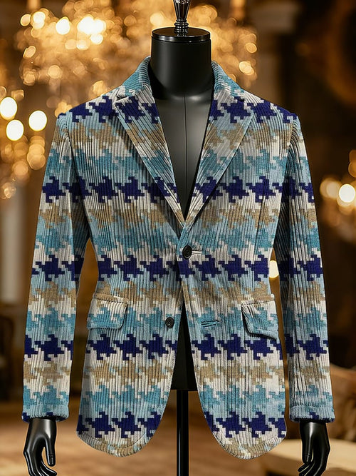 Men's Retro Single Breasted Gentleman's Business Casual Suit Jacket