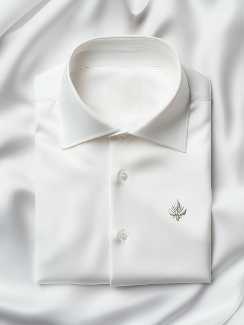 Men's Business Casual Logo Lapel Short Sleeve Shirt